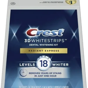 Crest 3D Whitestrips Radiant Express Teeth Whitening Strips