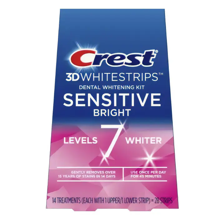 Crest 3D Whitestrips Sensitive Bright Teeth Whitening Strips