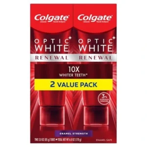 Colgate Optic White Renewal Enamel Strength Toothpaste Twin Pack