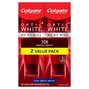 Colgate Optic White Renewal High Impact White Whitening Toothpaste Twin Pack