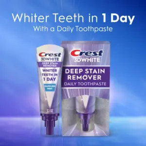 Crest Deep Stain Remover 3D White Brilliance Whitening Toothpaste Whiter Teeth In 1 Day